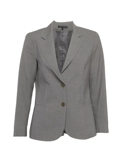 Pre-owned Theory Single-breasted Blazer In Grey