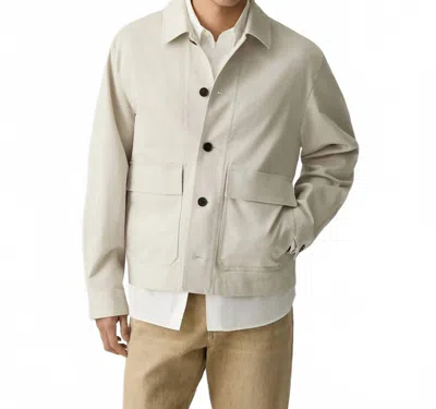 Theory Single-breasted Button-up Jacket In Winter Ivory In Neutral