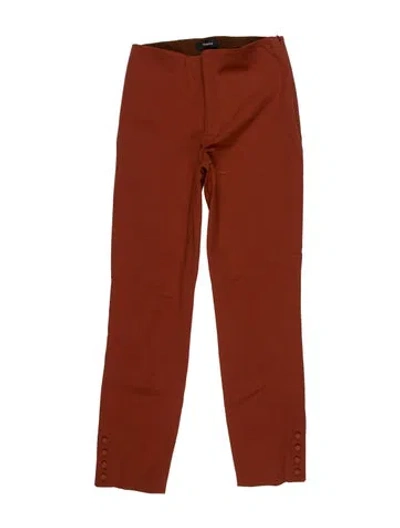 Pre-owned Theory Skinny Leg Pants In Orange