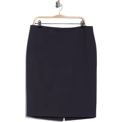 Theory Skinny Wool Blend Pencil Skirt In Blue