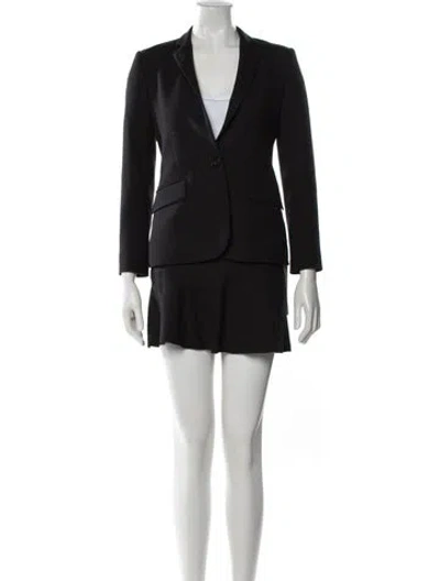Pre-owned Theory Skirt Suit In Black