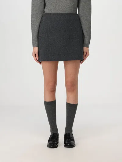 Theory Skirt  Woman Color Black In Schwarz