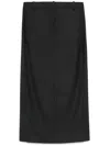 Theory Flannel Maxi Skirt In Grey