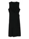 Theory Sleeveless A-line Wrap Dress In Good Linen