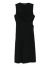 Theory Sl Aline Wrap Dr Clothing In Black