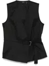 Shop Theory Sl V Wrap Top.cotton Clothing