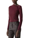 Theory Twist Neck Top In Cotton Jersey In Red
