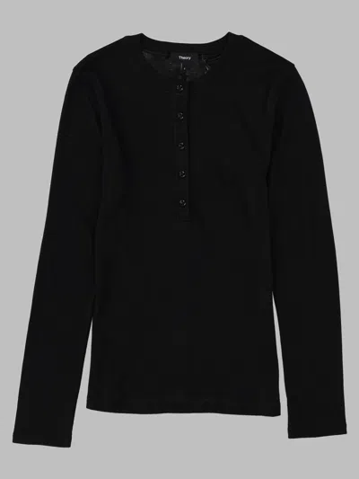Theory Sleek Knit Sweater In Black