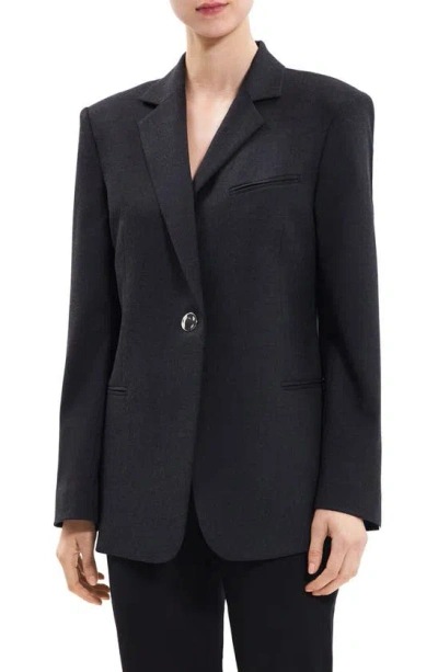 Theory Sleek Virgin Wool Blazer In New Light Heather