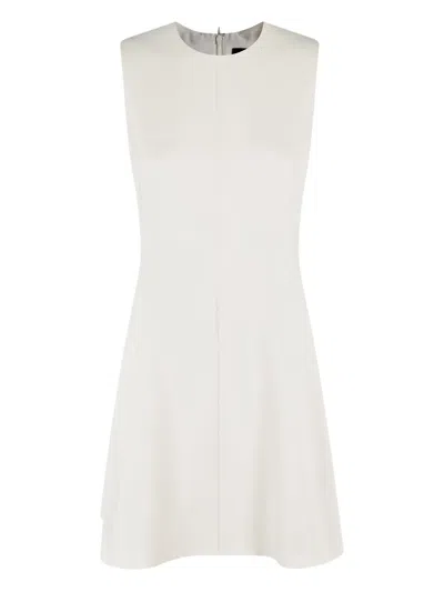 Theory Fit-and-flare Dress In Admiral Crepe In Rice