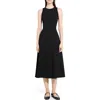 Theory Sleeveless A-line Midi Dress In Black