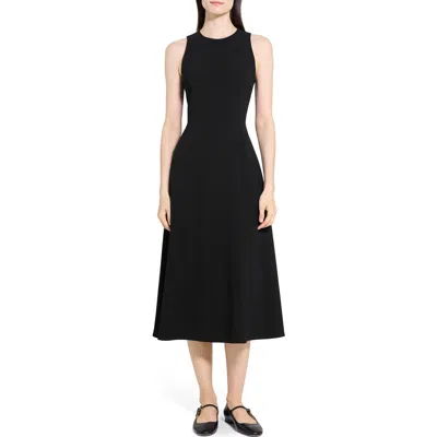 Theory Sleeveless A-line Midi Dress In Black