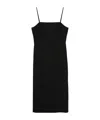 Theory Good Strappy A-line Linen Blend Dress In Black