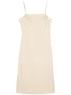 Theory A-line Midi Dress In Linen Blend In Neutrals
