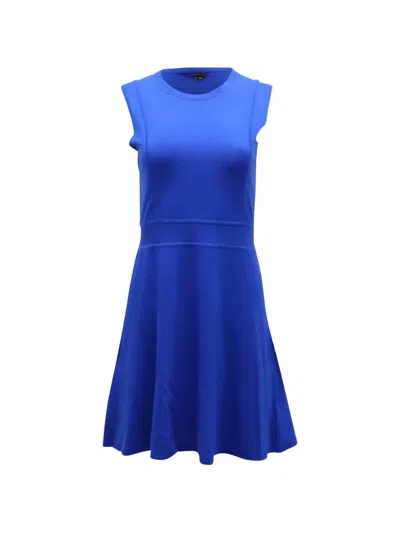 Pre-owned Theory Sleeveless A-line Mini Dress In Blue