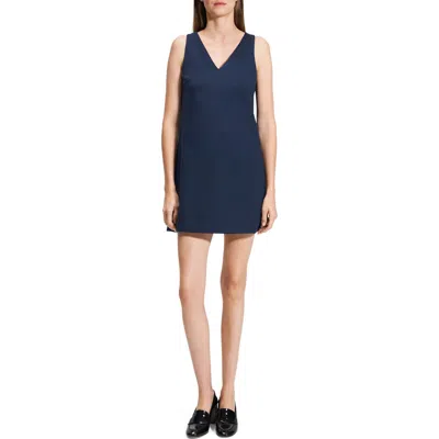Theory Sleeveless A-line Minidress In Bright Navy