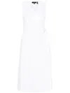 Theory Sleeveless A-line Wrap Dress In Good Linen