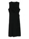 Theory Sleeveless A-line Wrap Dress In Good Linen
