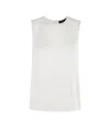 Theory Womens Ivory Sleeveless Regular-fit Silk Top In White