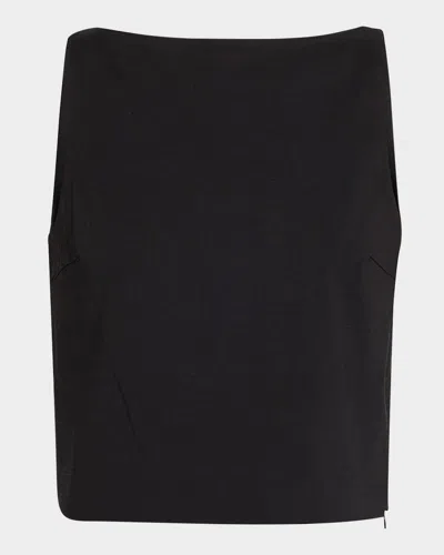 THEORY SLEEVELESS BATEAU-NECK TOP