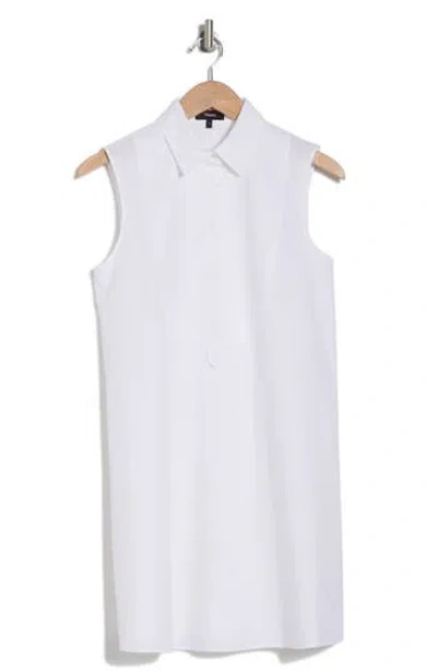 Theory Sleeveless Bib Polo Dress In White