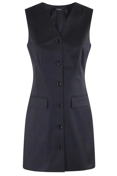 Theory Sleeveless Blazer Dress In Blue