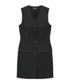 Theory Sleeveless Blazer Dress In Cotton Chino In Black