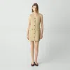 Theory Sleeveless Blazer Dress In Cotton Chino In Trench