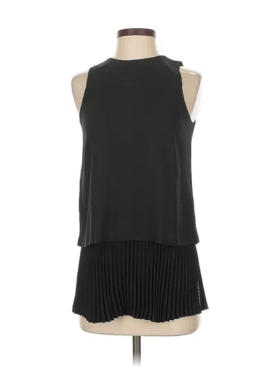 Pre-owned Theory Sleeveless Blouse In Black