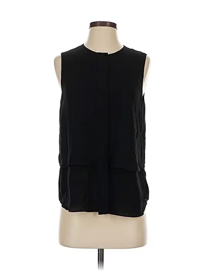 Pre-owned Theory Sleeveless Blouse In Black