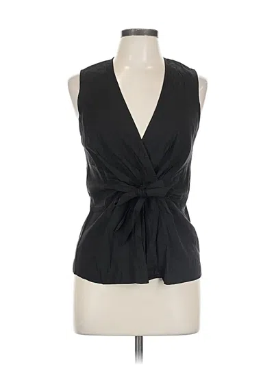 Pre-owned Theory Sleeveless Blouse In Black