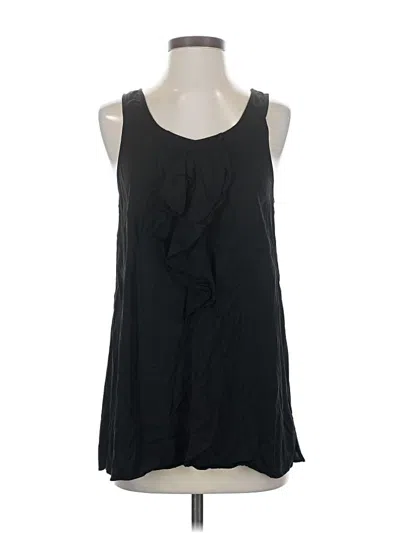 Pre-owned Theory Sleeveless Blouse In Black