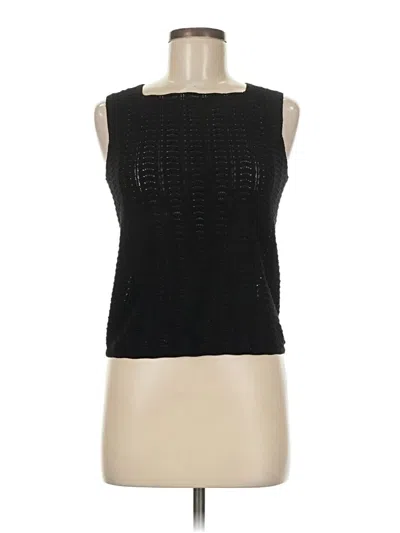 Pre-owned Theory Sleeveless Blouse In Black