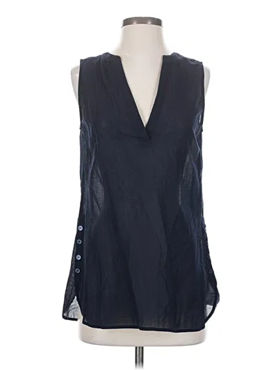 Pre-owned Theory Sleeveless Blouse In Black