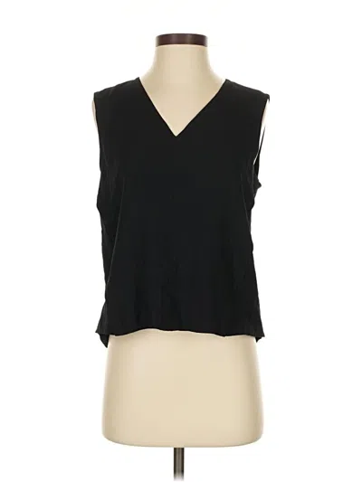 Pre-owned Theory Sleeveless Blouse In Black