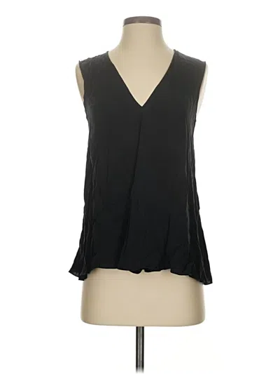 Pre-owned Theory Sleeveless Blouse In Black