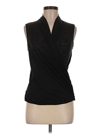 Pre-owned Theory Sleeveless Blouse In Black