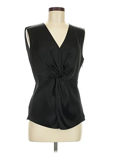 Pre-owned Theory Sleeveless Blouse In Black