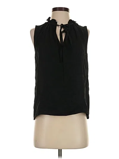 Pre-owned Theory Sleeveless Blouse In Black