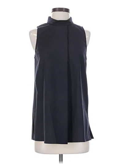 Pre-owned Theory Sleeveless Blouse In Black