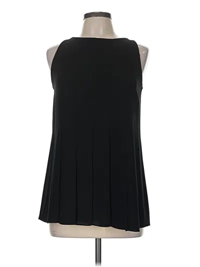 Pre-owned Theory Sleeveless Blouse In Black
