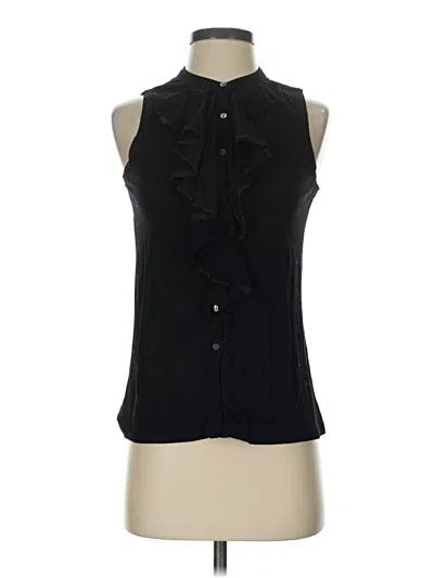 Pre-owned Theory Sleeveless Blouse In Black