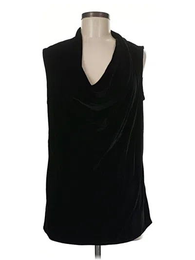 Pre-owned Theory Sleeveless Blouse In Black