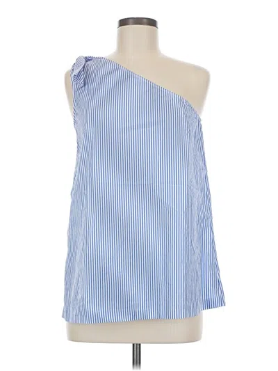 Pre-owned Theory Sleeveless Blouse In Blue