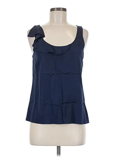 Pre-owned Theory Sleeveless Blouse In Blue