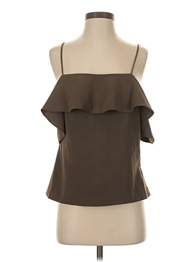 Pre-owned Theory Sleeveless Blouse In Brown