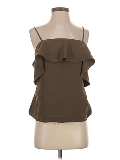 Pre-owned Theory Sleeveless Blouse In Brown