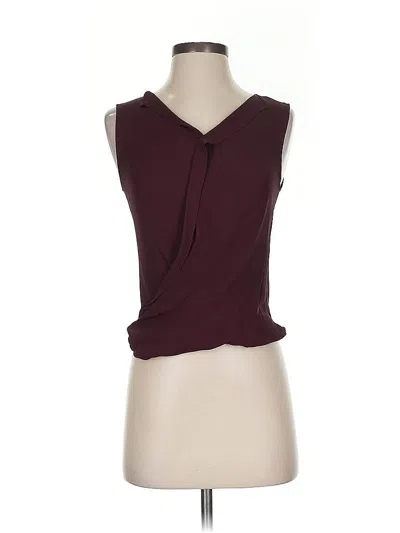 Pre-owned Theory Sleeveless Blouse In Burgundy