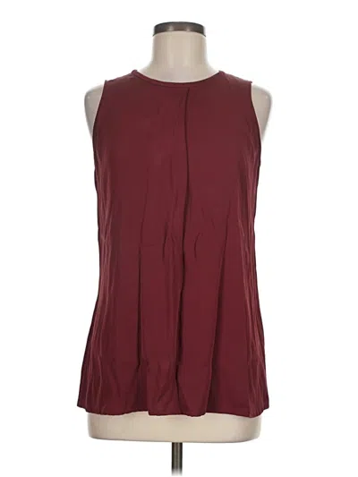 Pre-owned Theory Sleeveless Blouse In Burgundy