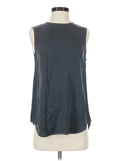 Pre-owned Theory Sleeveless Blouse In Gray
